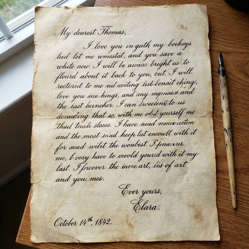 Formal Correspondence - Classic Cursive Handwriting